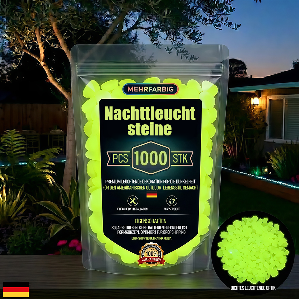 💥LETZTER TAG: 50 % RABATT💥🌈 Bunte, im Dunkeln leuchtende Gartensteine