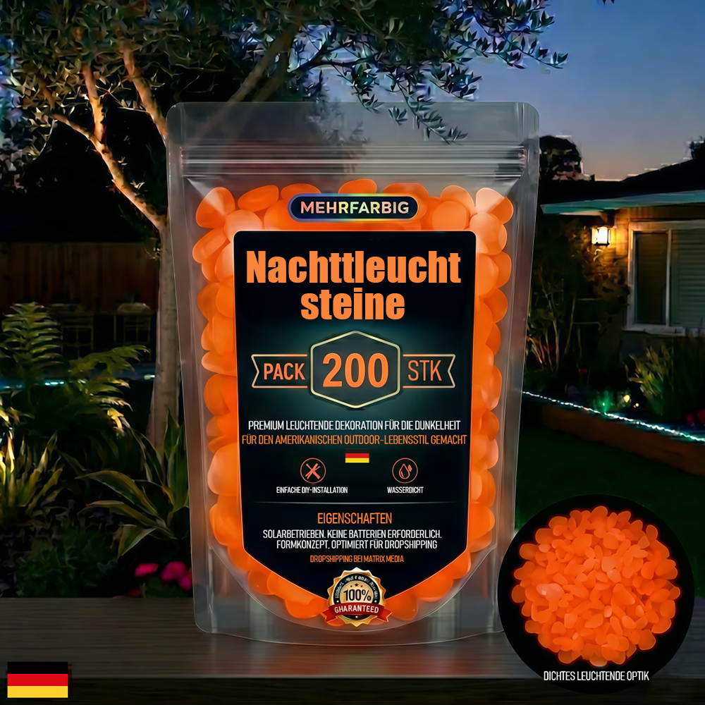 💥LETZTER TAG: 50 % RABATT💥🌈 Bunte, im Dunkeln leuchtende Gartensteine