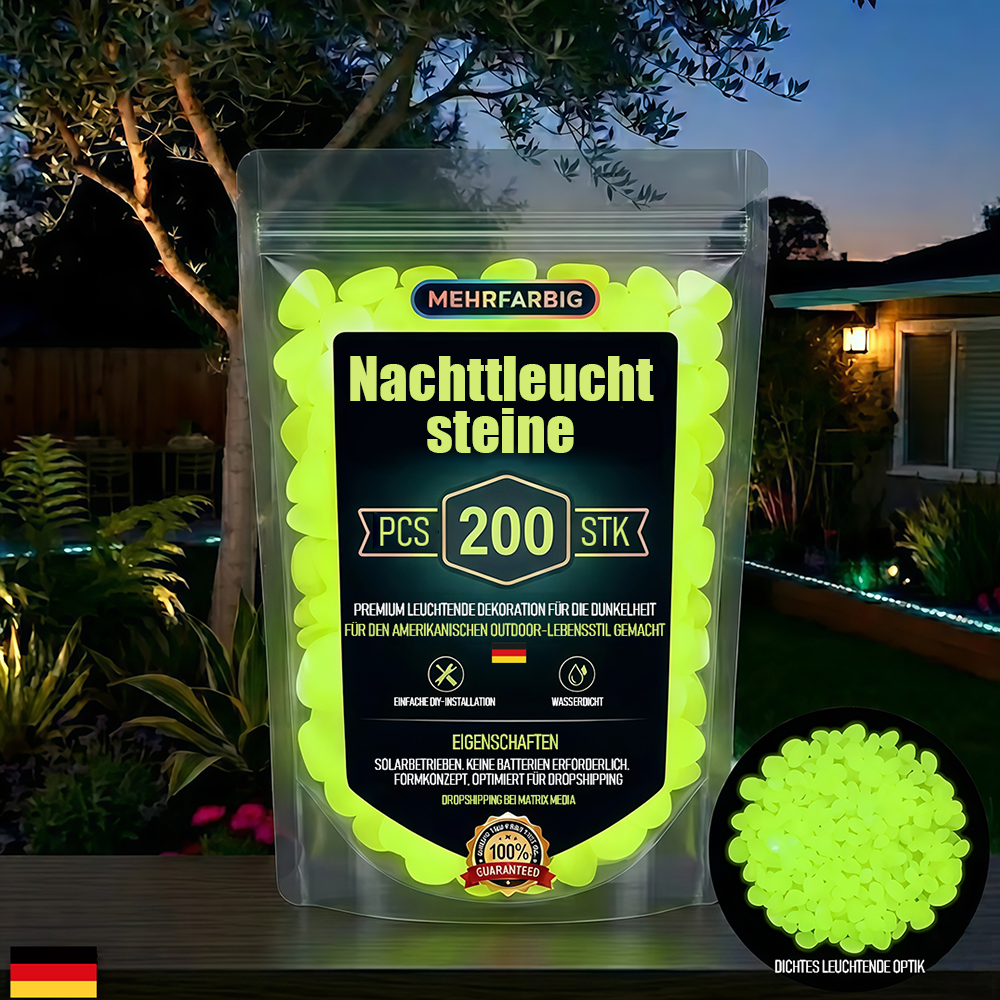 💥LETZTER TAG: 50 % RABATT💥🌈 Bunte, im Dunkeln leuchtende Gartensteine