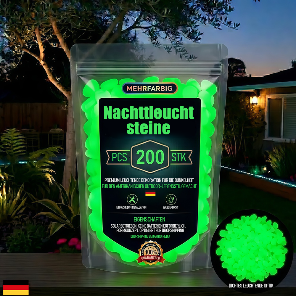💥LETZTER TAG: 50 % RABATT💥🌈 Bunte, im Dunkeln leuchtende Gartensteine