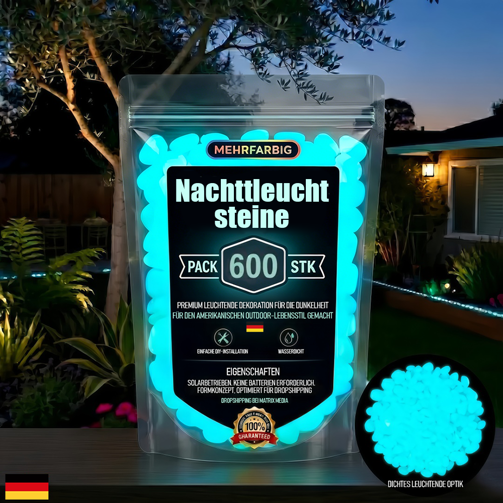 💥LETZTER TAG: 50 % RABATT💥🌈 Bunte, im Dunkeln leuchtende Gartensteine