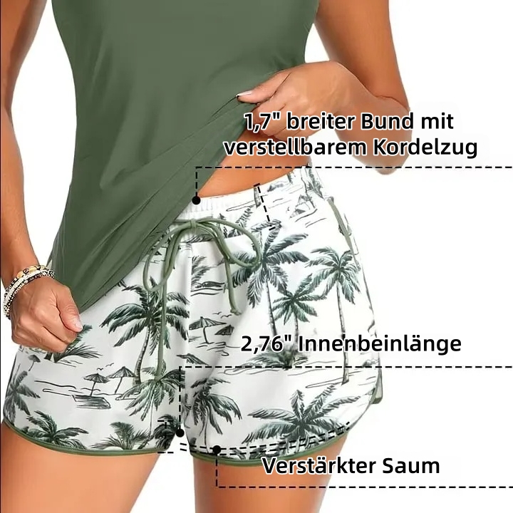 🏖️Letzter Tag im Angebot: 49 % Rabatt! 🔥Aqua Eve Dreiteiler Tankini mit Shorts🩱
