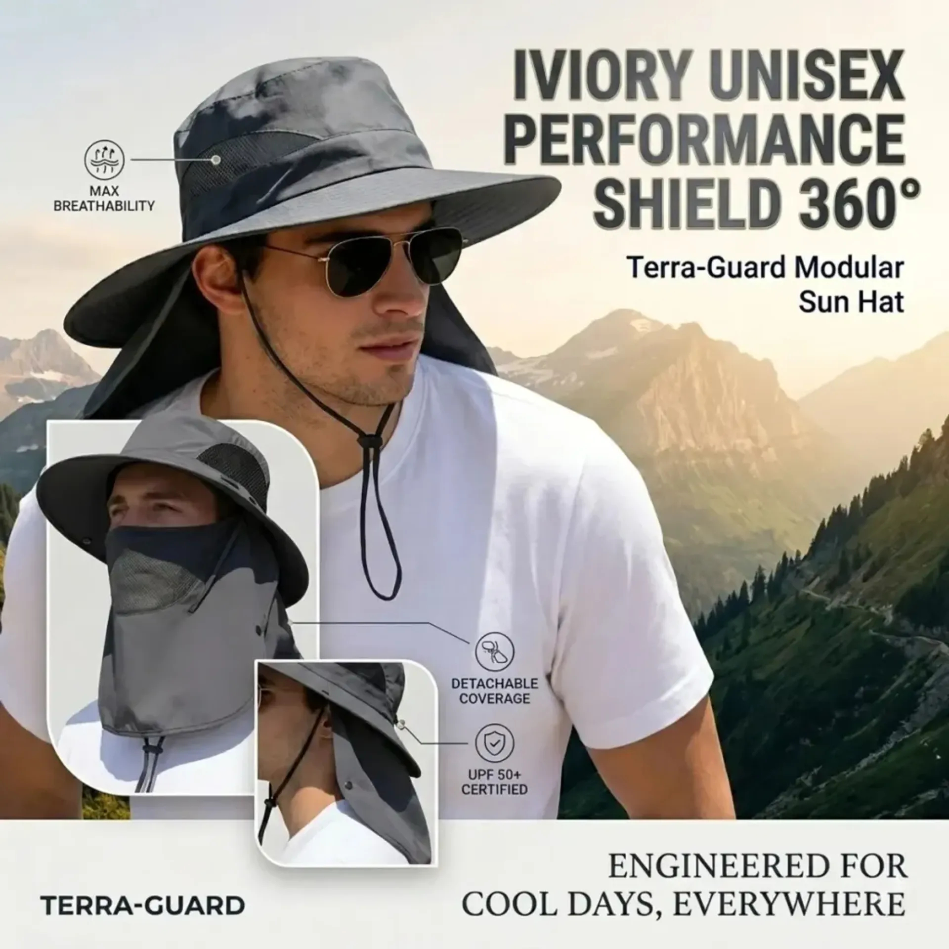 ☀️ SUMMER SALE 50% OFF 🔥 UPF 50+ Sun Protection Hat With Full Face & Neck Coverage