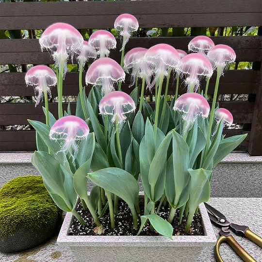 Seltene Medusa-Orchidee – Duftende Bulbophyllum Medusae mit herabhängenden Ranken – Pflegeleichte exotische Zimmerpflanze