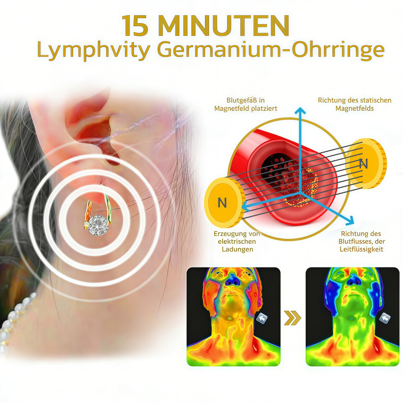 🔥 SUPER-FLASH-SALE – BIS ZU 50 % RABATT 🔥Lymphvity Magnetfeldtherapie-Ohrringe mit Germanium