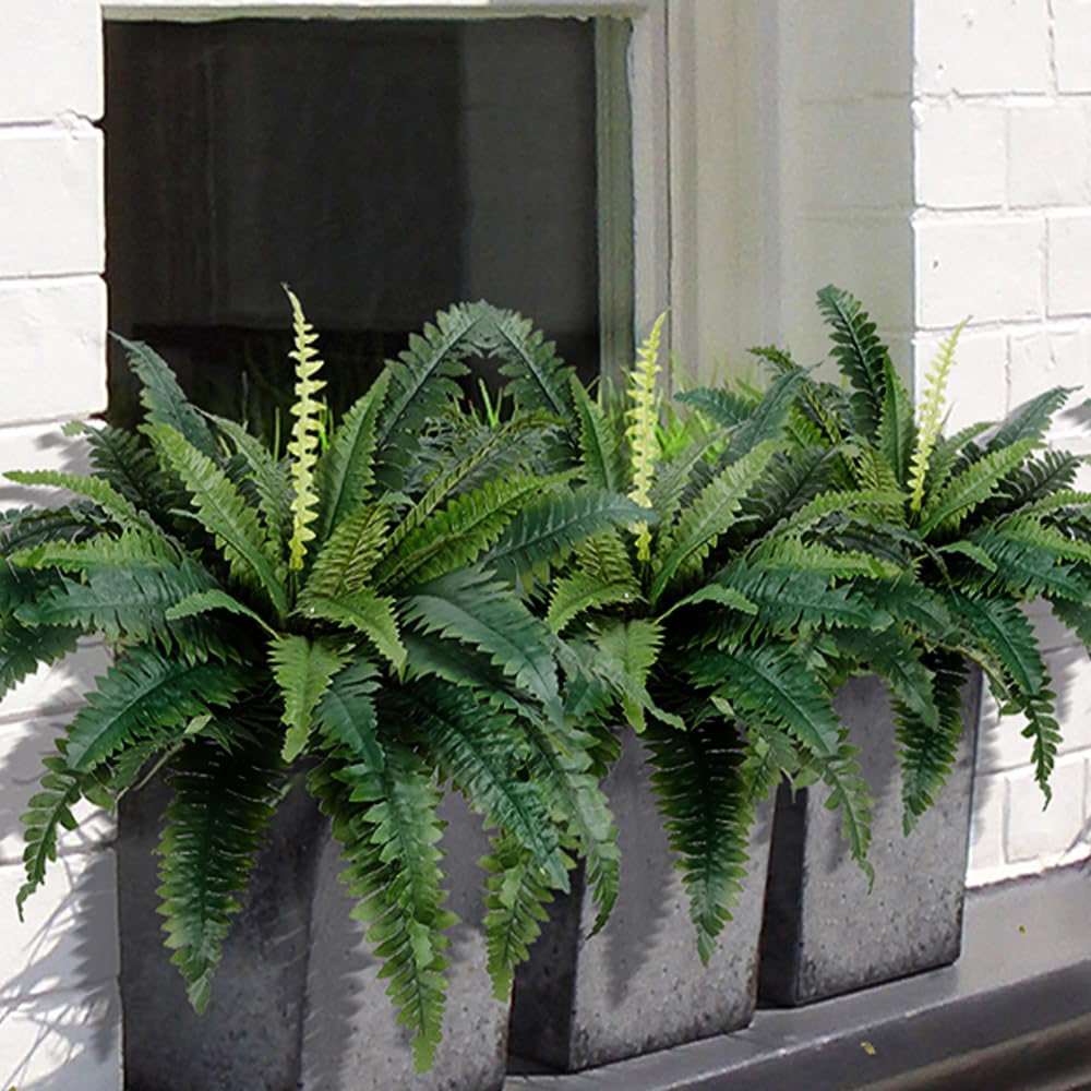 🔥 $9.97 On Sale Only Today 🌱 UV Resistant Ferns Artificial Plants Large for Planters, Office & Home Decor, Outdoor & Indoor