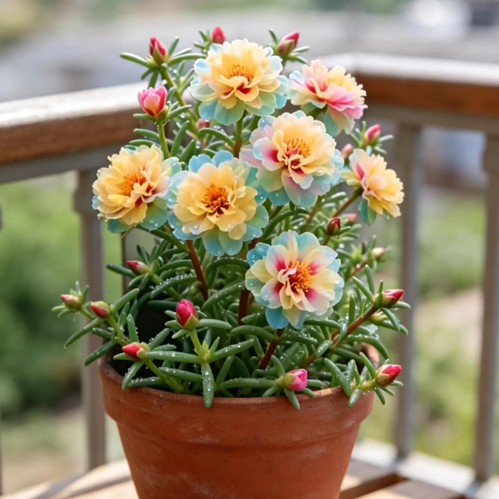 Goldene Portulak-Sorte „Golden Lace“ 🌸✨ Strahlend gefüllte Blüten für mühelose Sommerfarben