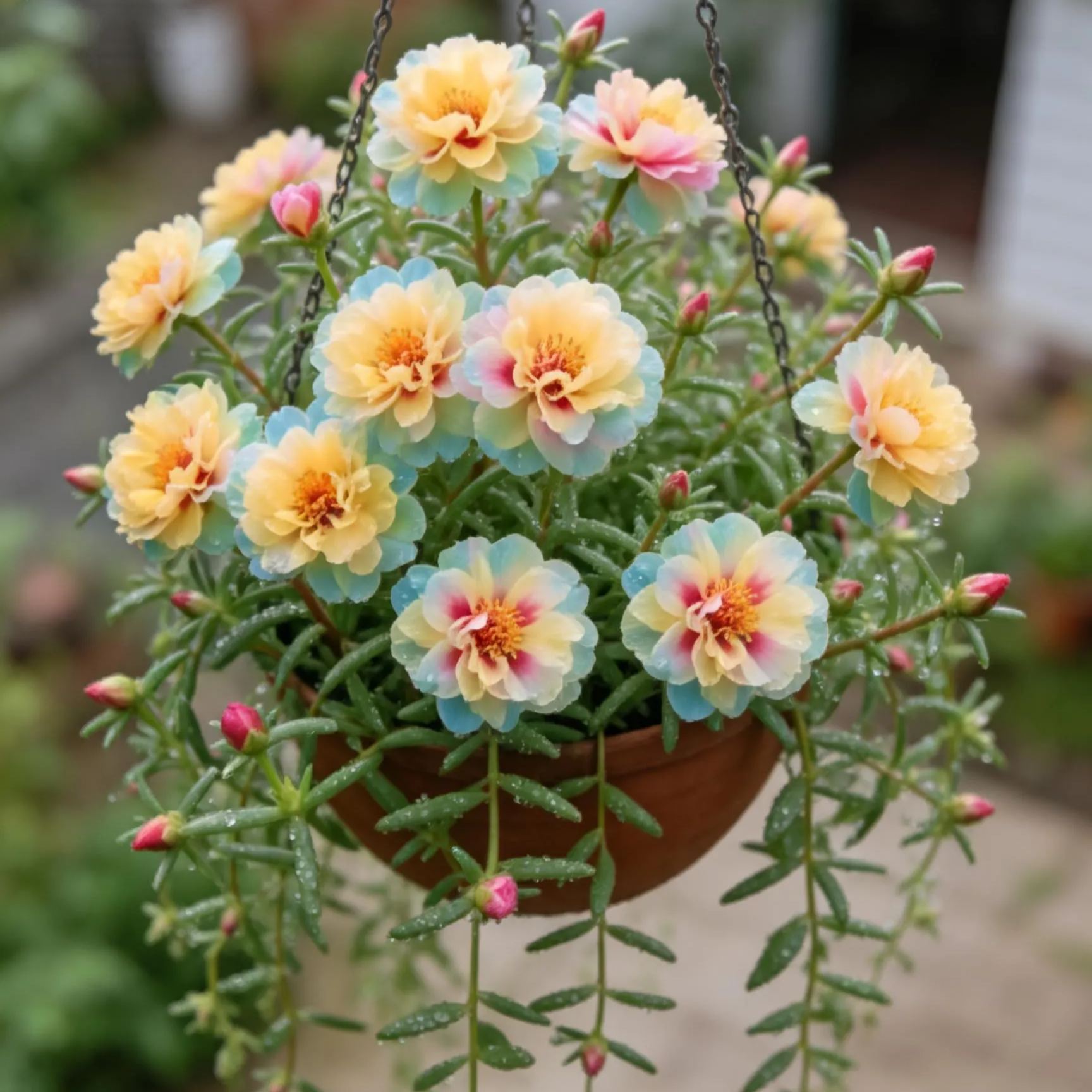 Goldene Portulak-Sorte „Golden Lace“ 🌸✨ Strahlend gefüllte Blüten für mühelose Sommerfarben