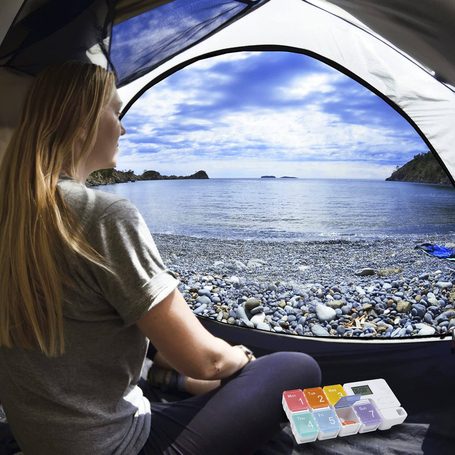 Nie wieder eine Tablette vergessen: Intelligenter 7-Tage Pillen-Manager mit Smart-Vibrationsalarm – 100% Sicher & BPA-frei