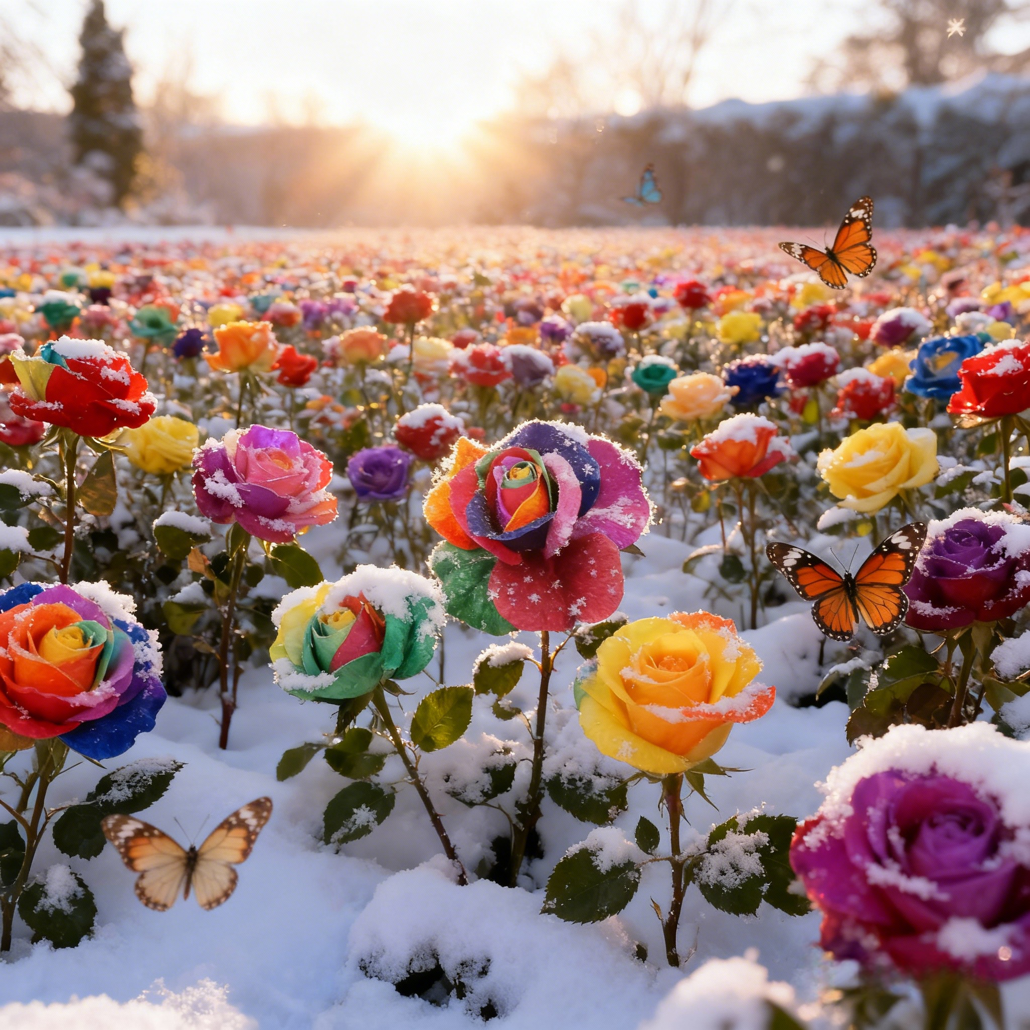 ✨ Rainbow Roses Seeds– Bloom All Year Round 🌈