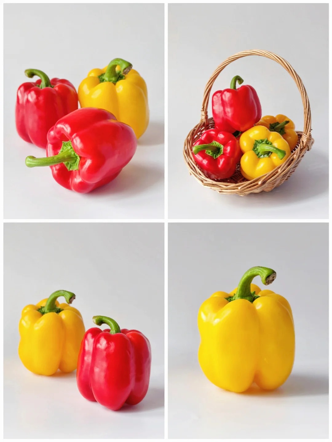 🌈 Bombe Nutritive 5 Couleurs - Pack de Poivrons Rouge, Jaune, Orange, Violet & Vert