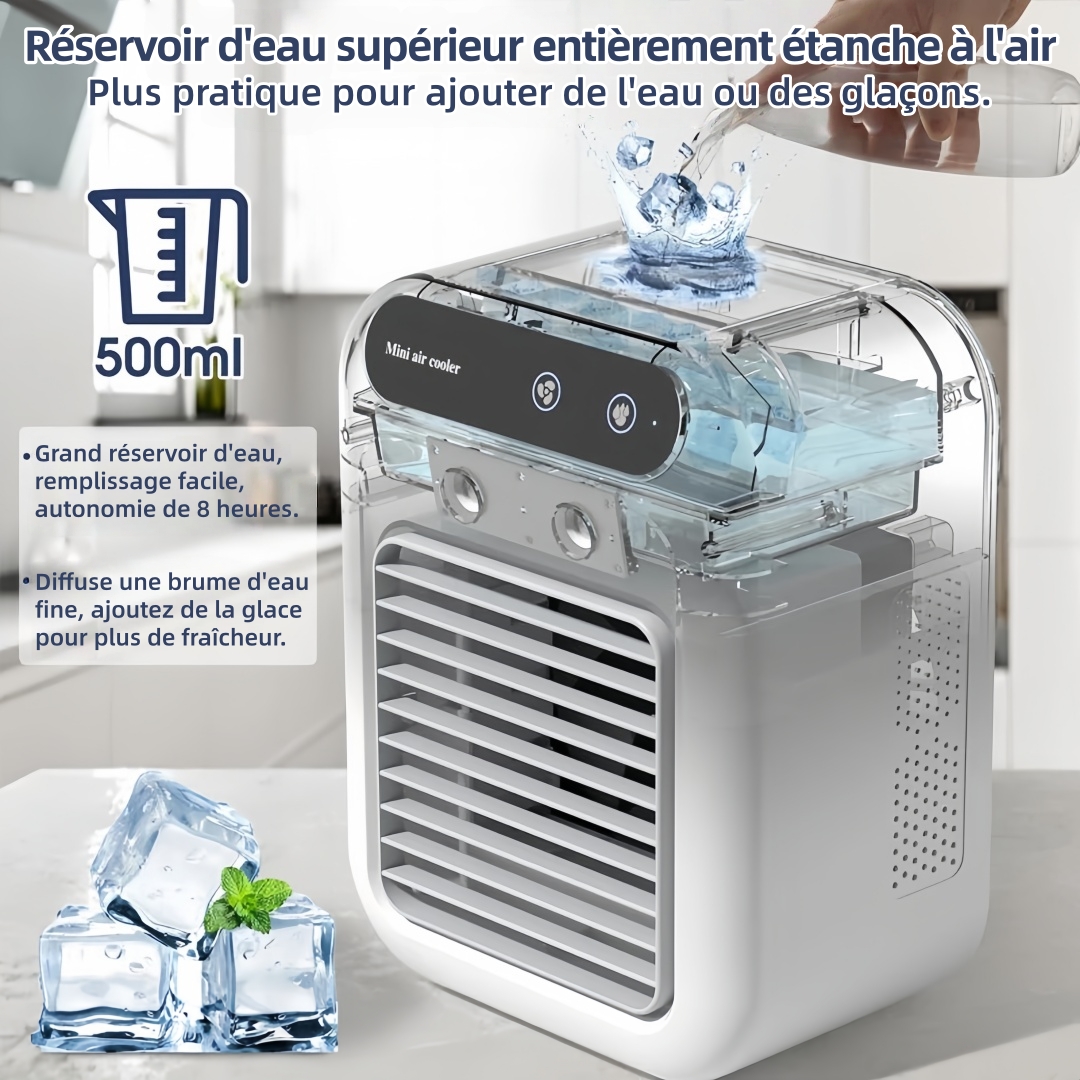 ❄️Offre limitée : 50 % de réduction ! ❄️ Mini climatiseur portable avec fonctions de refroidissement et d’humidification