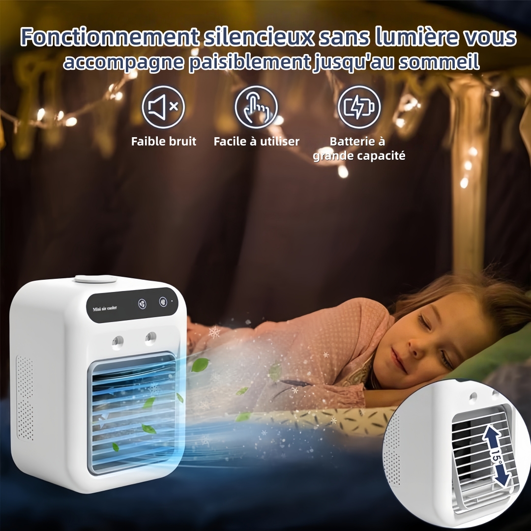 ❄️Offre limitée : 50 % de réduction ! ❄️ Mini climatiseur portable avec fonctions de refroidissement et d’humidification