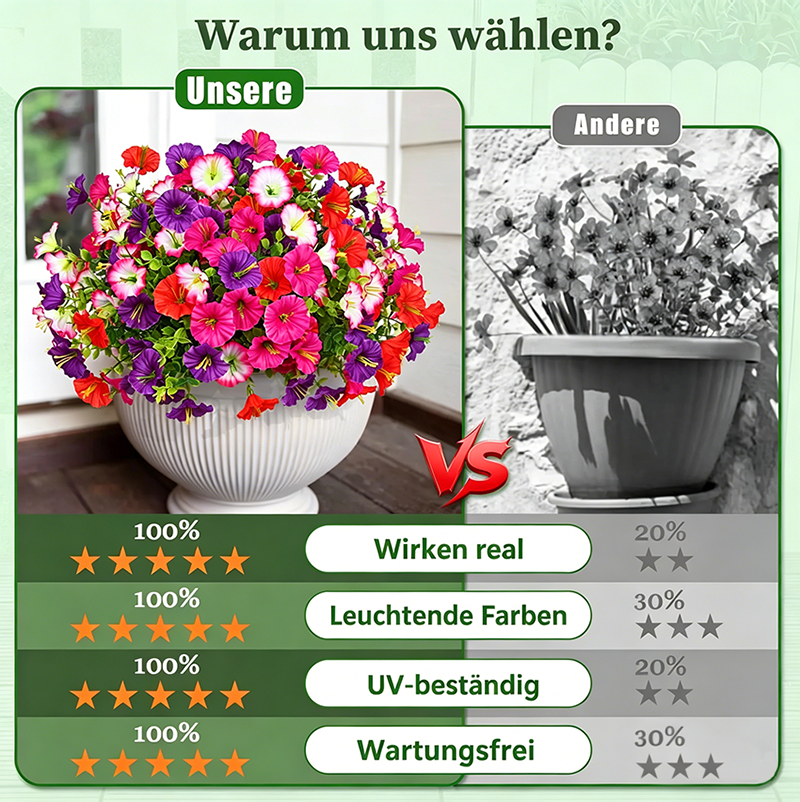 🔥Letzter Tag: 60 % Rabatt!🔥 UV-beständige künstliche Petunien