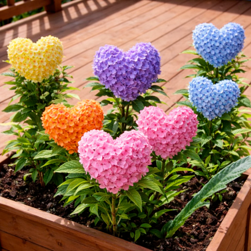 🌈Graines d'hortensia en forme de cœur