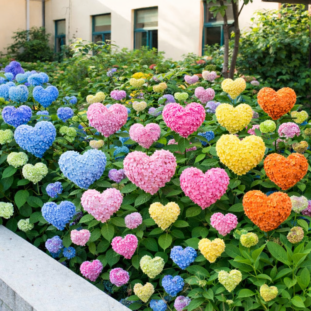 🌈Graines d'hortensia en forme de cœur
