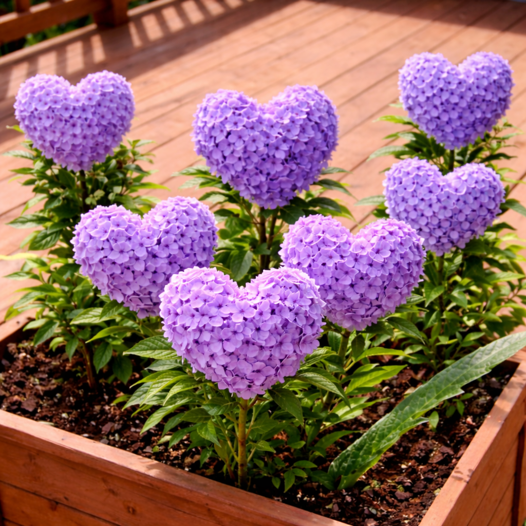 🌈Graines d'hortensia en forme de cœur
