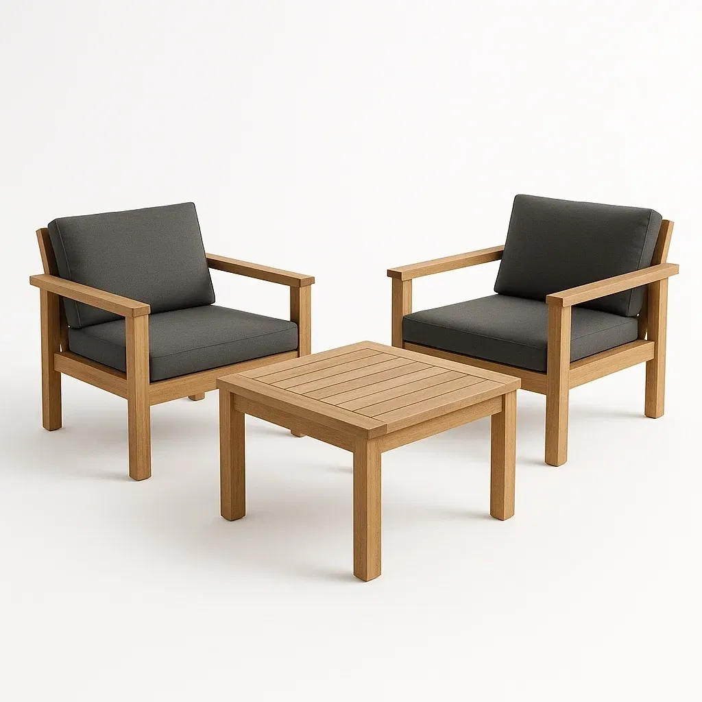 Arredo da giardino,Set tavolo e sedie da giardino compatto - FURNIARTE