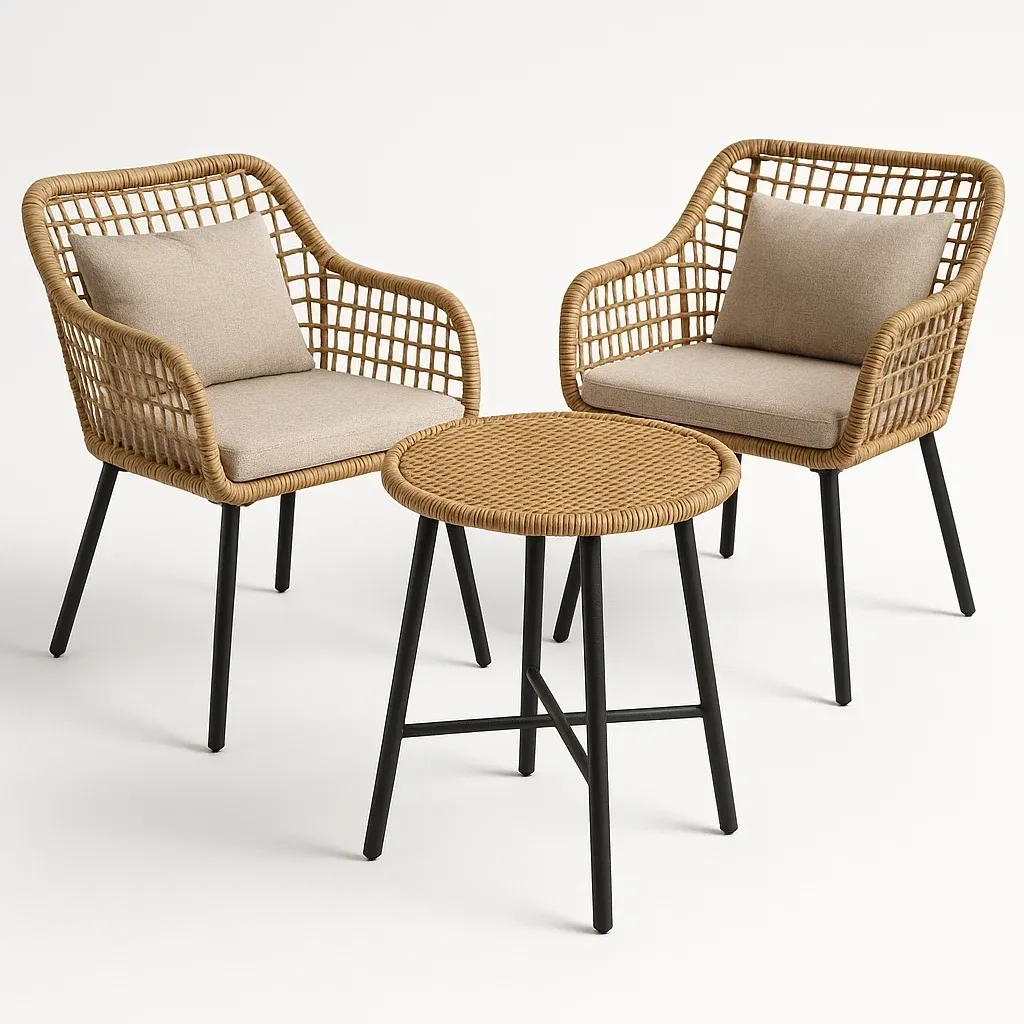 Arredo da giardino,Set tavolo e sedie da giardino compatto - FURNIARTE