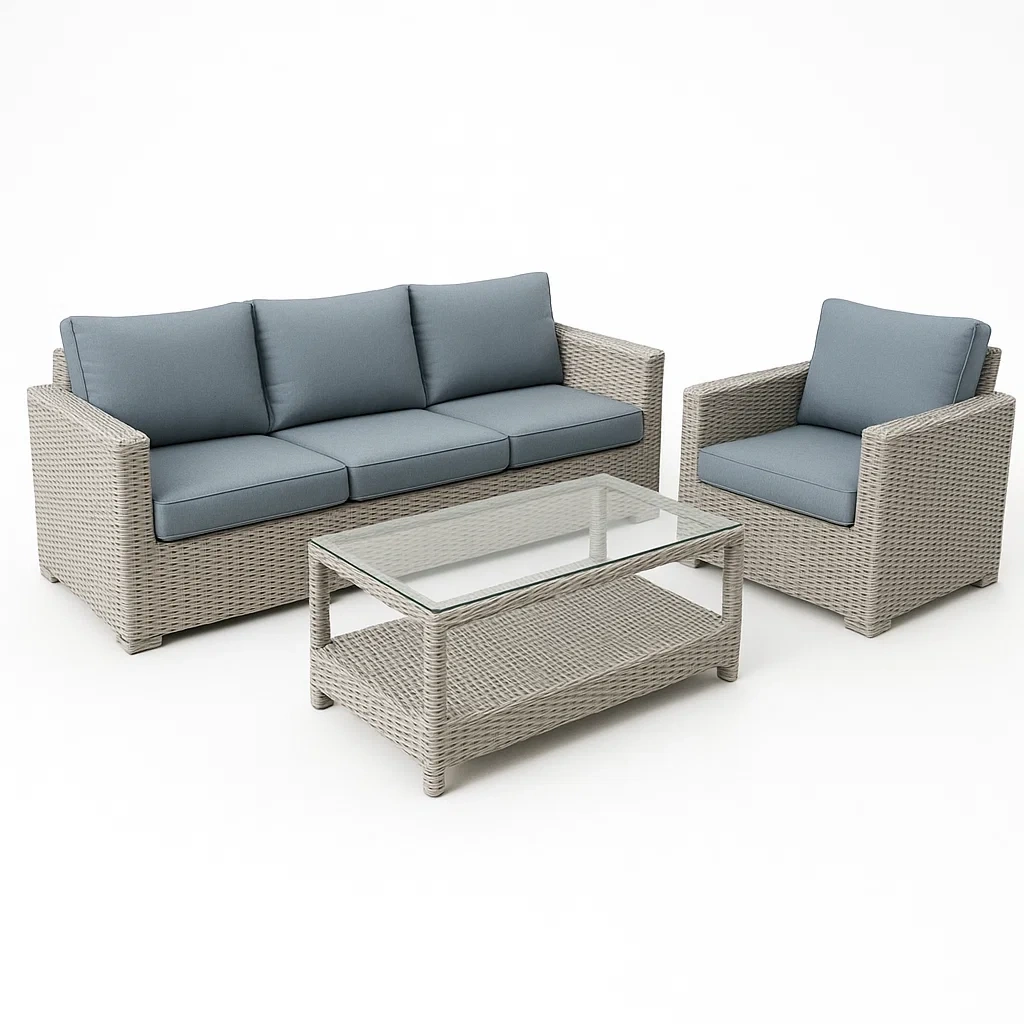 Arredo da giardino,Set salotto da giardino compatto - FURNIARTE