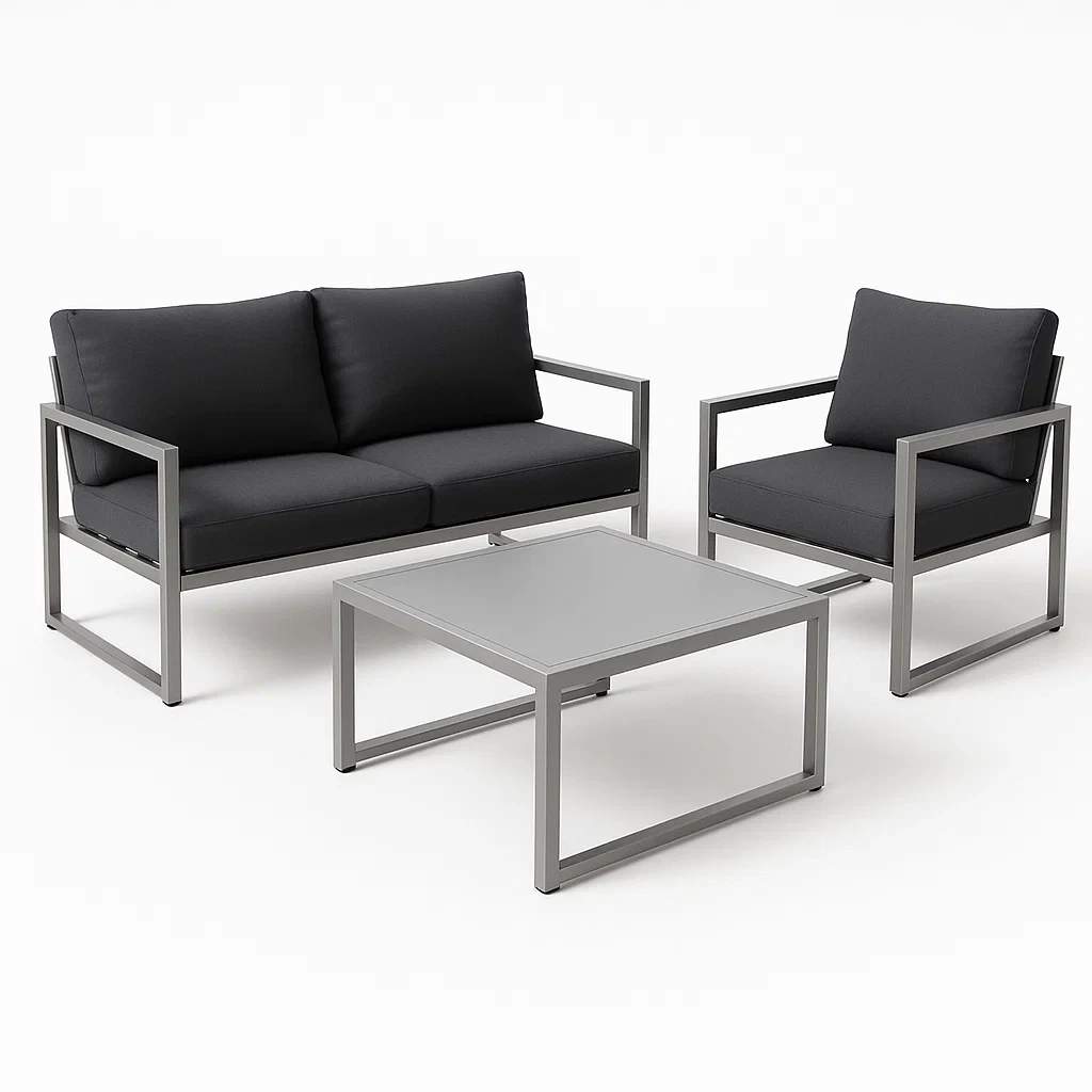 Arredo da giardino,Set salotto da giardino compatto - FURNIARTE