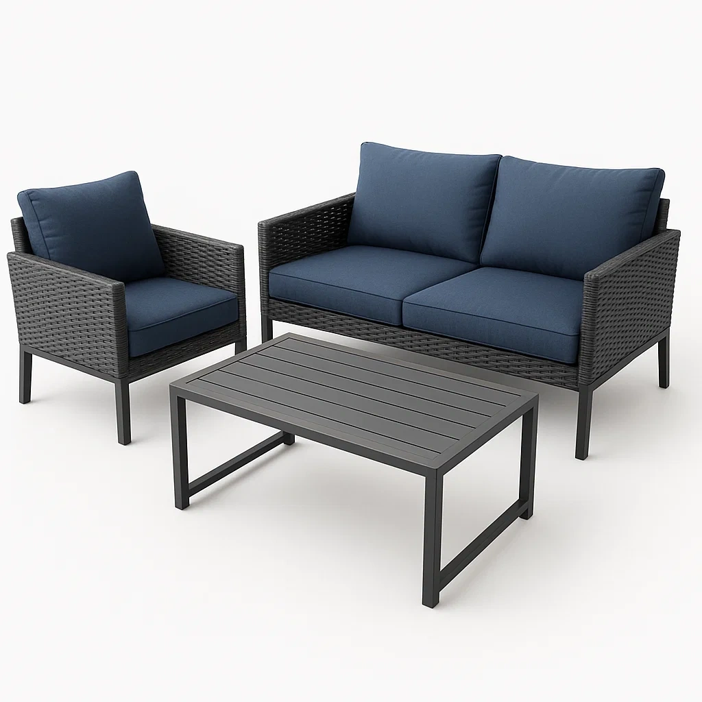 Arredo da giardino,Set salotto da giardino compatto - FURNIARTE