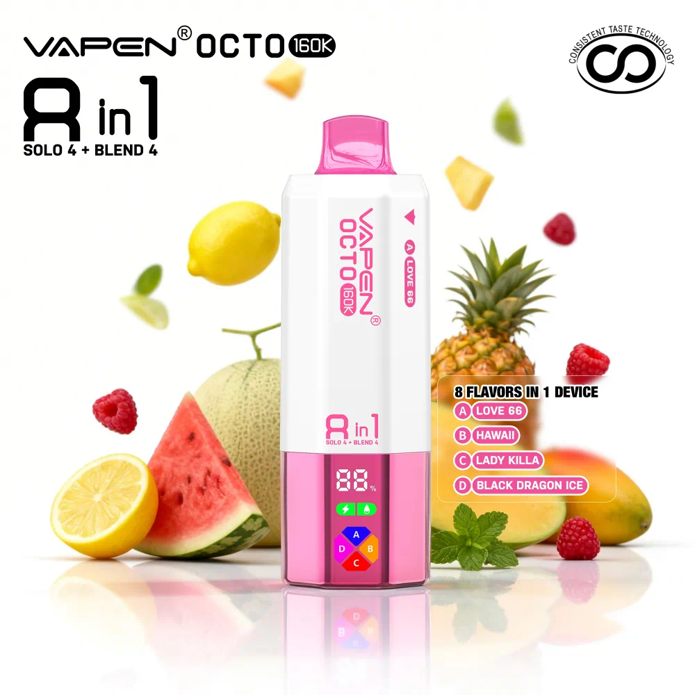 VAPEN OCTO 160000 Puffs - Love 66 + Hawaje + Lady Killa + Black Dragon Ice