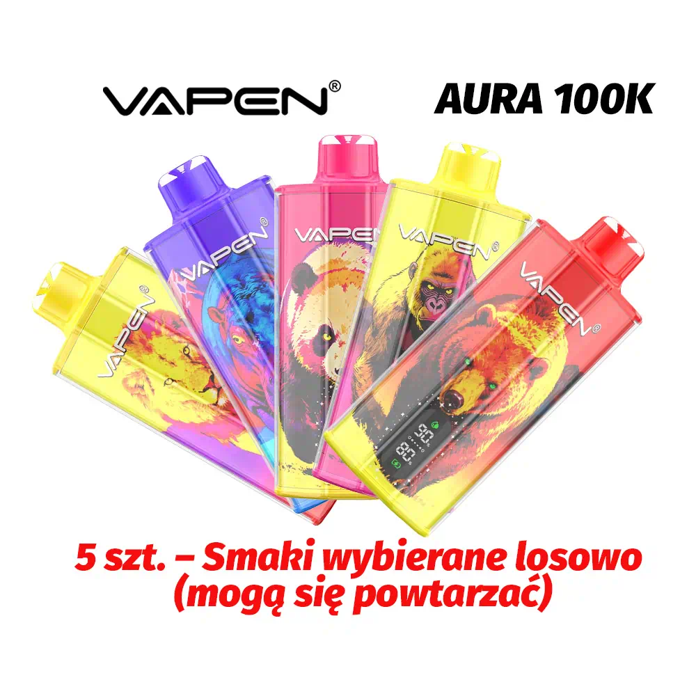 VAPEN AURA 100K — Losowe smaki, maksymalna oszczędność.
