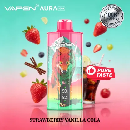 VAPEN AURA 100K - Truskawka Wanilia Cola