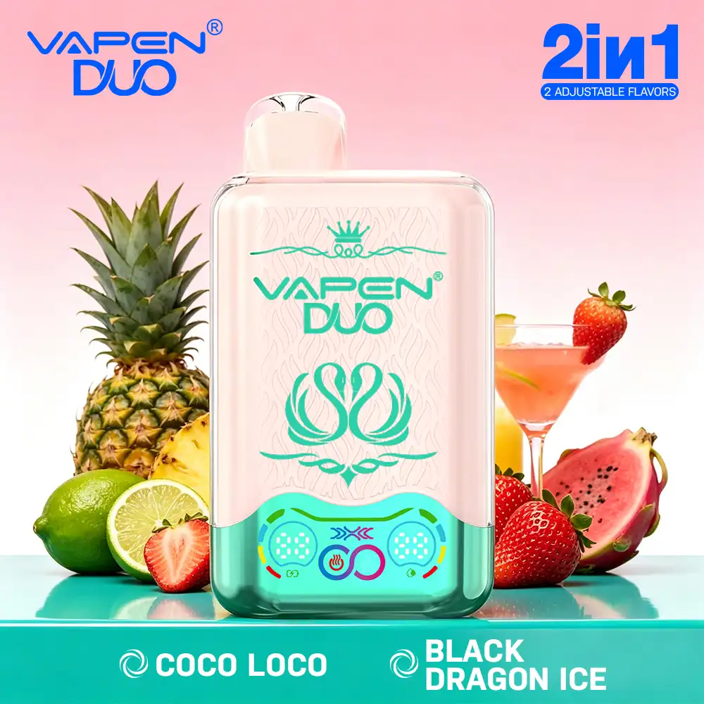 VAPEN DUO 40,000 Puffs – Czarny Smoczy Lód & Coco Loco