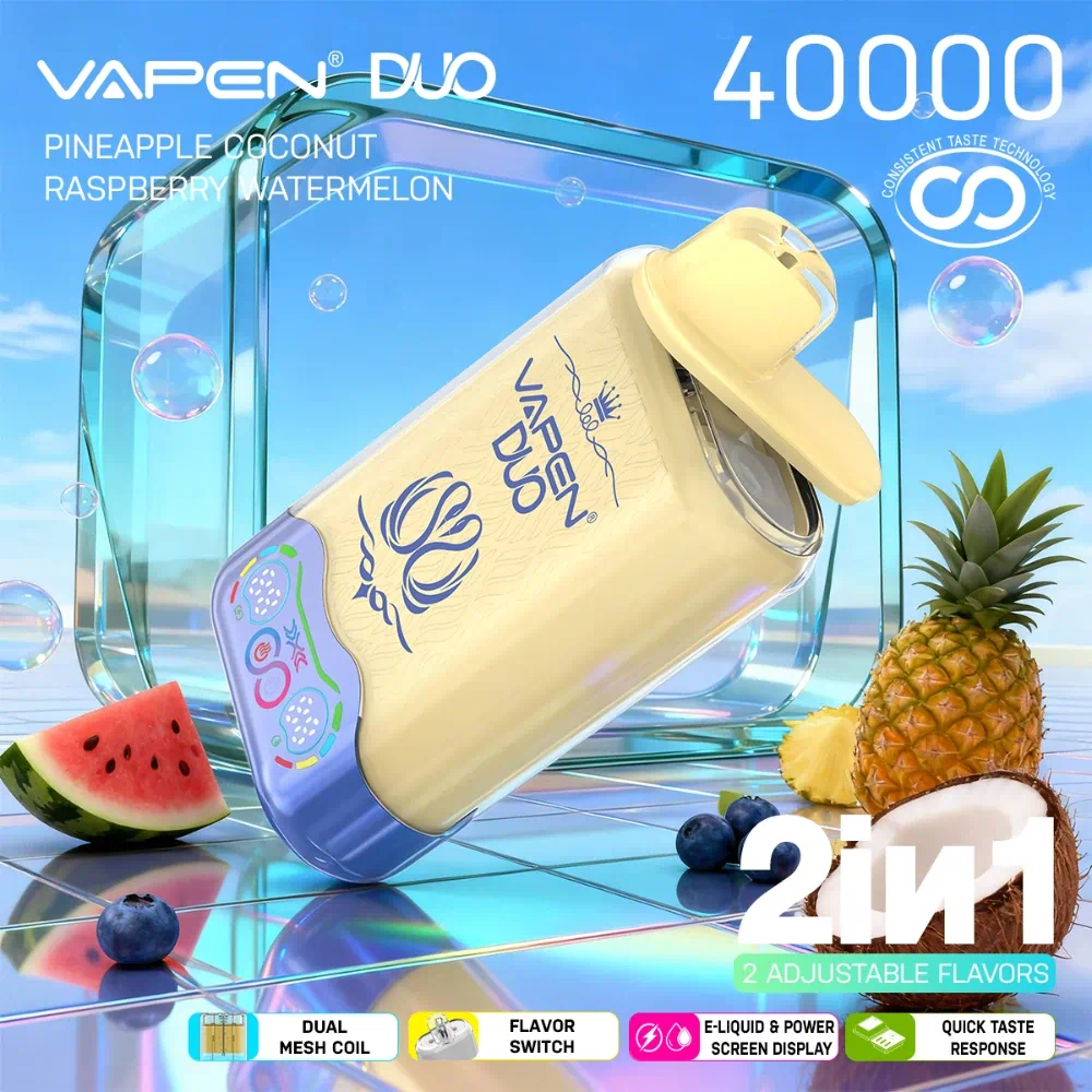VAPEN DUO 40K Pineapple Coconut and Raspberry Watermelon