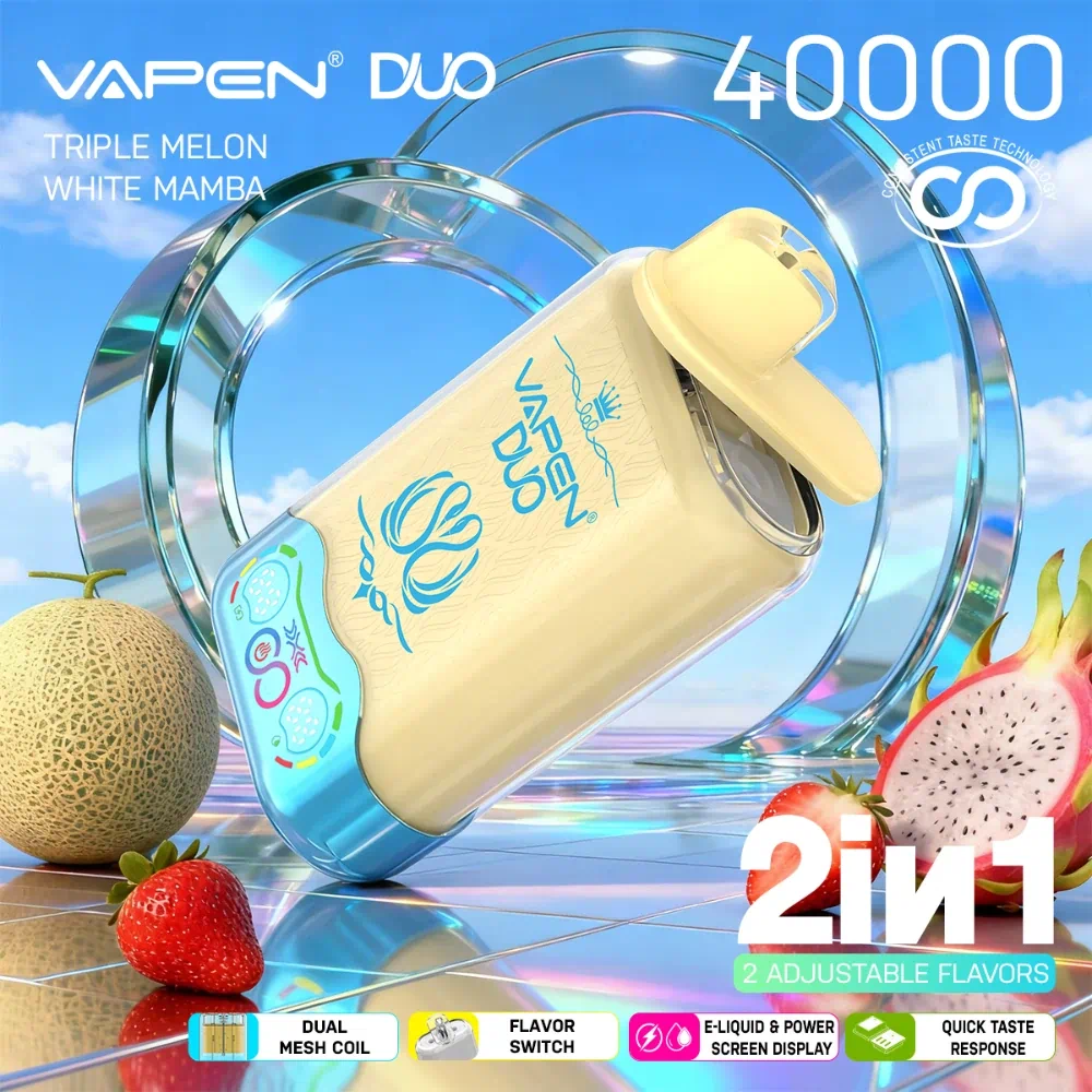 VAPEN DUO 40K Triple Melon and White Mamba Exotic Flavor