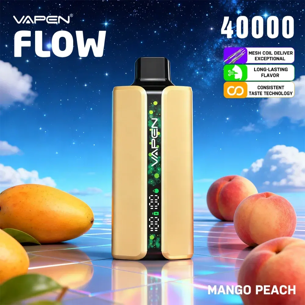VAPEN FLOW 40,000 Puffs –  Mango brzoskwinia