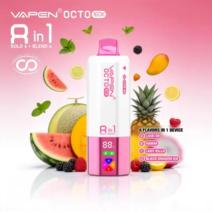 VAPEN OCTO 160000 Puffs - Love 66 + Hawaje + Lady Killa + Black Dragon Ice