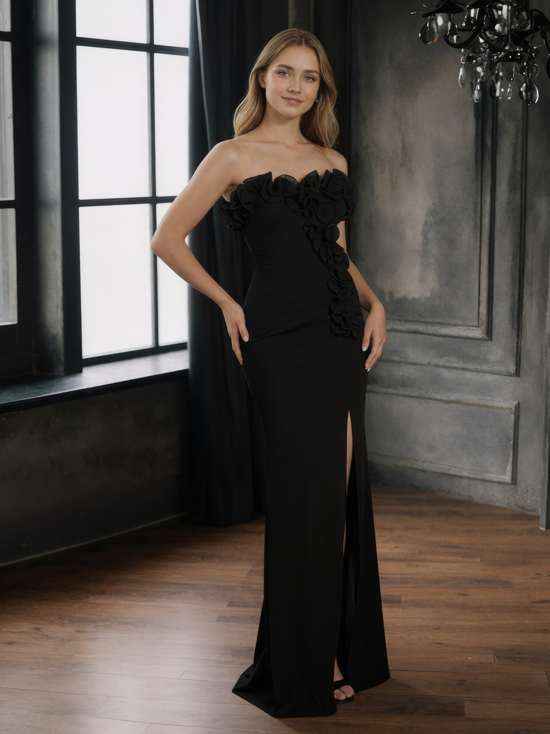 Mermaid Strapless Sweetheart Floor-Length Dress with High Side Slit for Prom & Gala Events