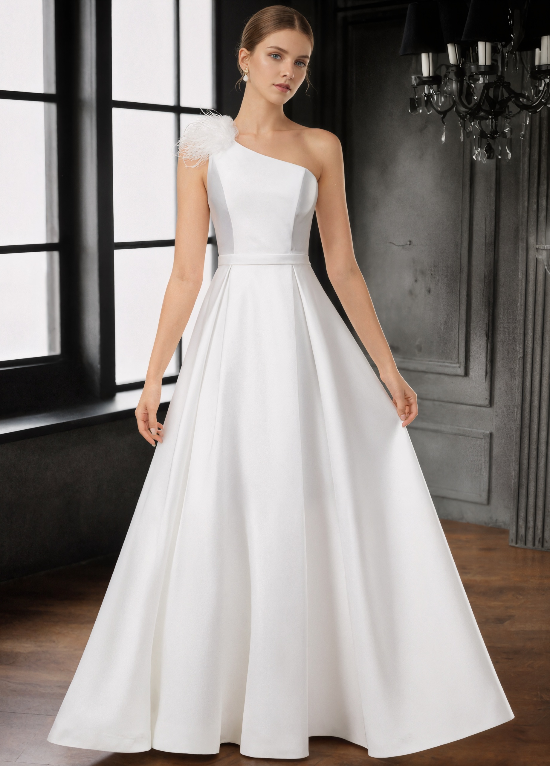 Mermaid Spaghetti Strap Satin Floor-Length with Corset Bodice and Slit Formal Evening Dress