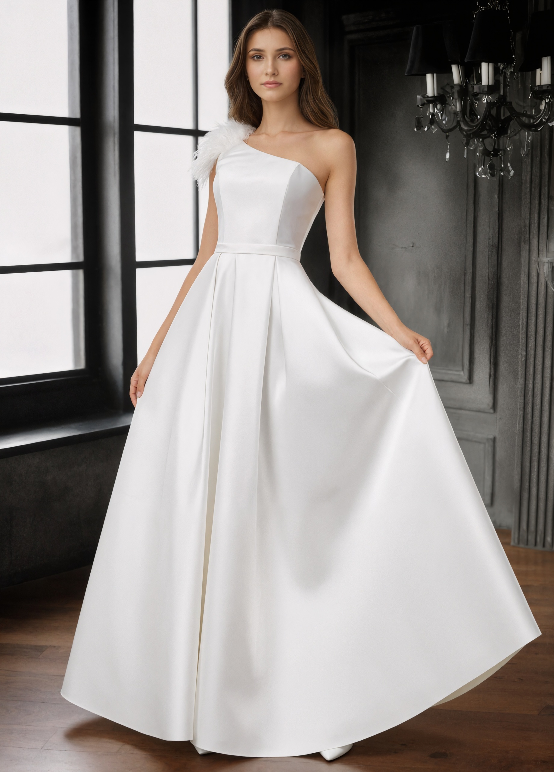 Mermaid Spaghetti Strap Satin Floor-Length with Corset Bodice and Slit Formal Evening Dress