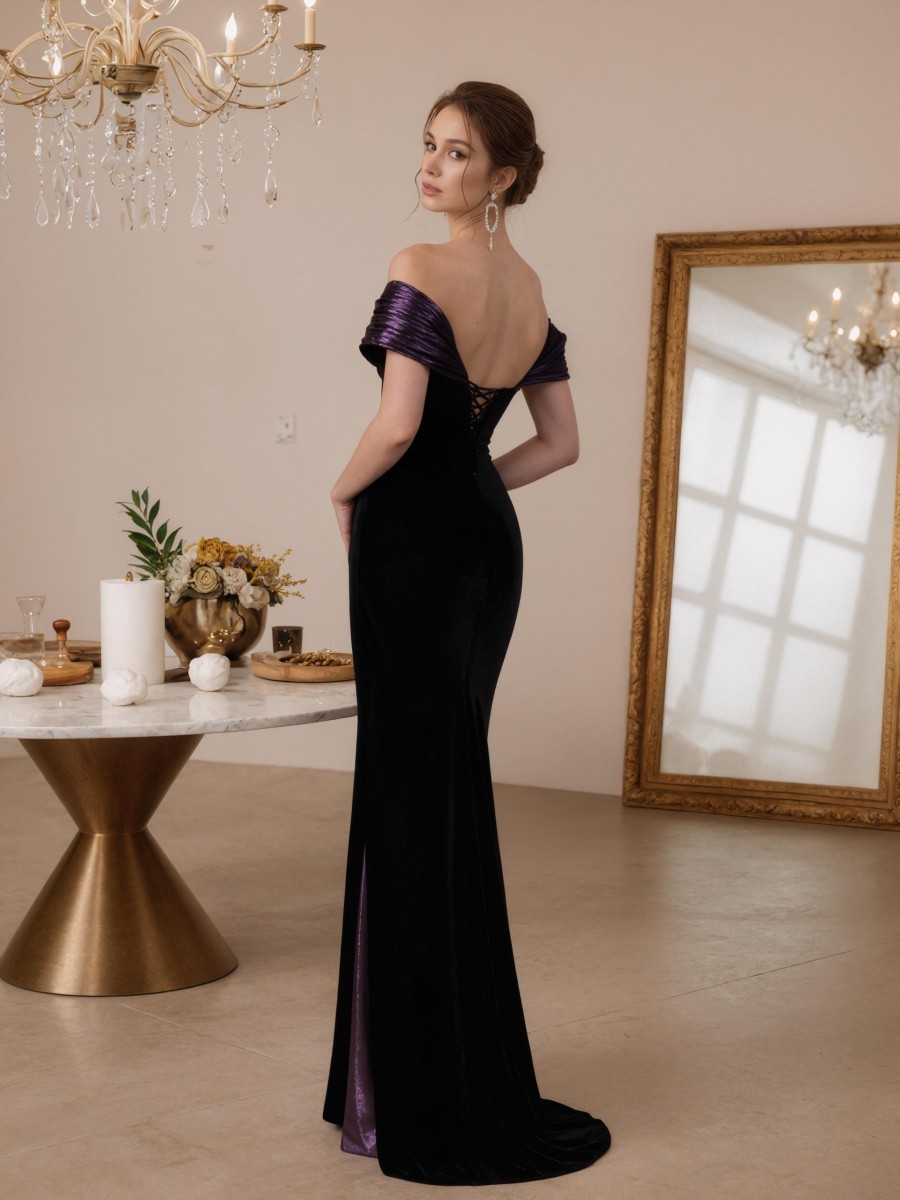 Sheath One-Shoulder Crinkle Satin Floor-Length Formal Evening Gown