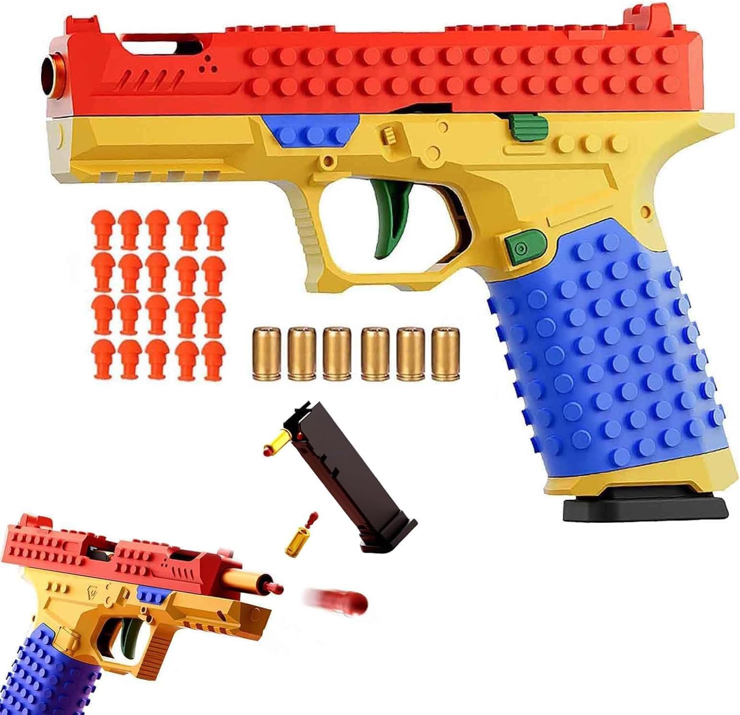 Tactical DIY Building Block Handle Set, Funny DIY Building Blocks Kit ！