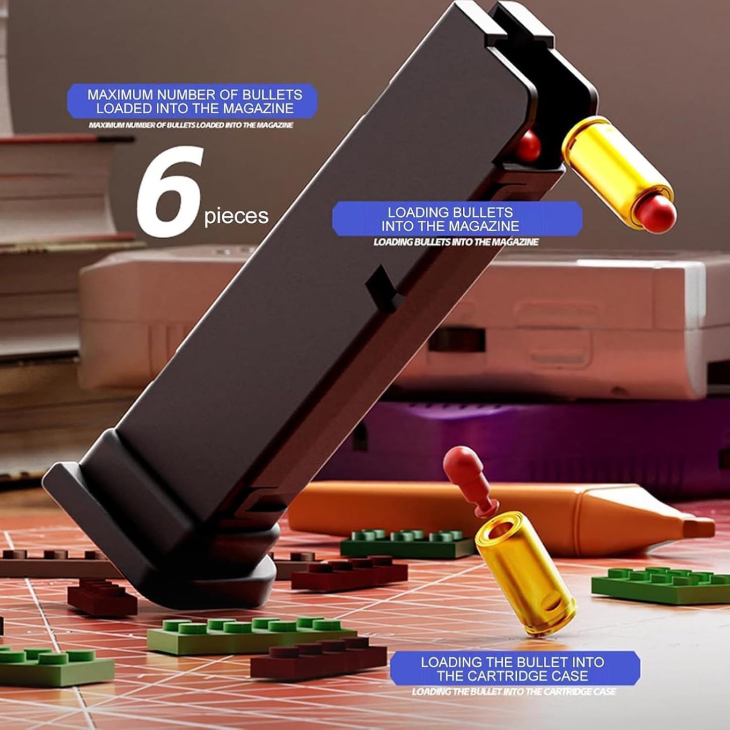 Tactical DIY Building Block Handle Set, Funny DIY Building Blocks Kit ！