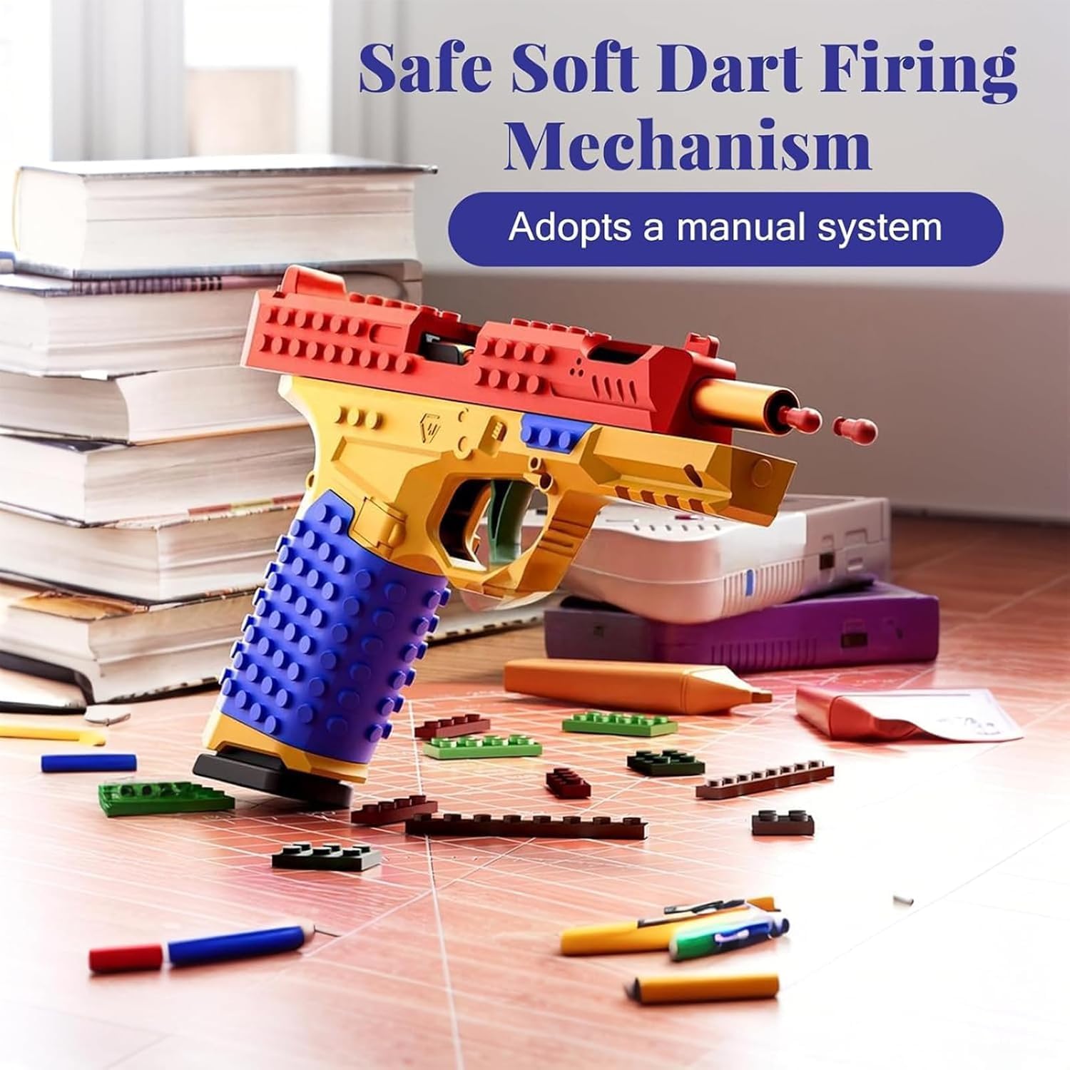 Tactical DIY Building Block Handle Set, Funny DIY Building Blocks Kit ！