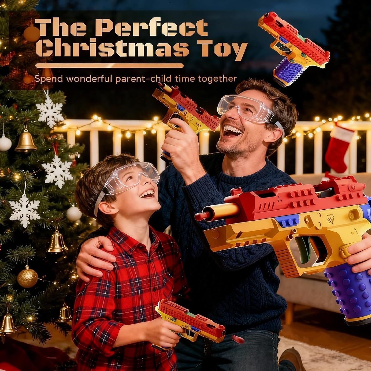 Tactical DIY Building Block Handle Set, Funny DIY Building Blocks Kit ！