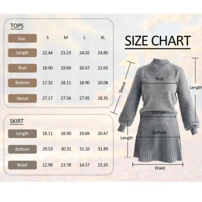 Imily Bela Women's 2 Piece Outfits 2026 Long Sleeve Mock Neck Ribbed Sweaters & Mini Skirt Set Soft Cozy Knitted Fabric Casual Everyday Wear Dress Womenswear