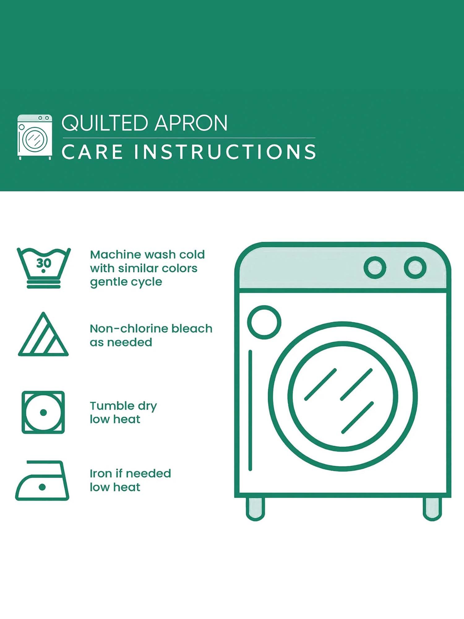 Lily Of The Valley Quilted Apron Set (2-Piece) – Padded Apron + Heat-Resistant Oven Mitts