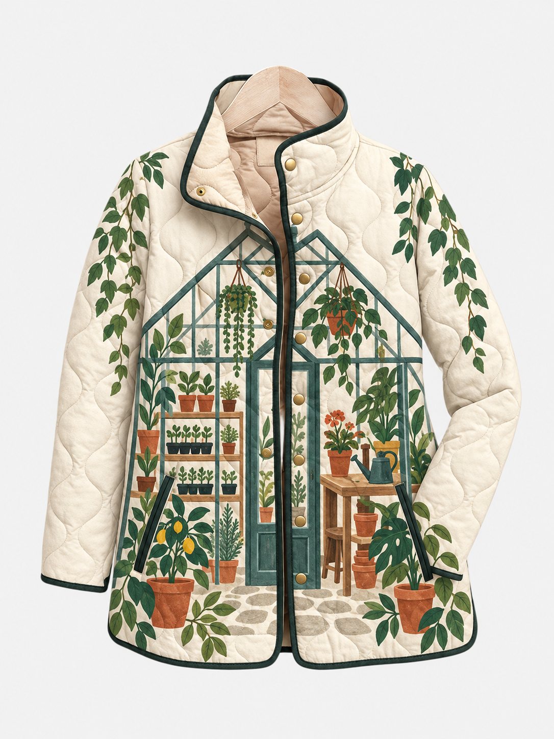 Greenhouse Botanical Garden Quilted Jacket