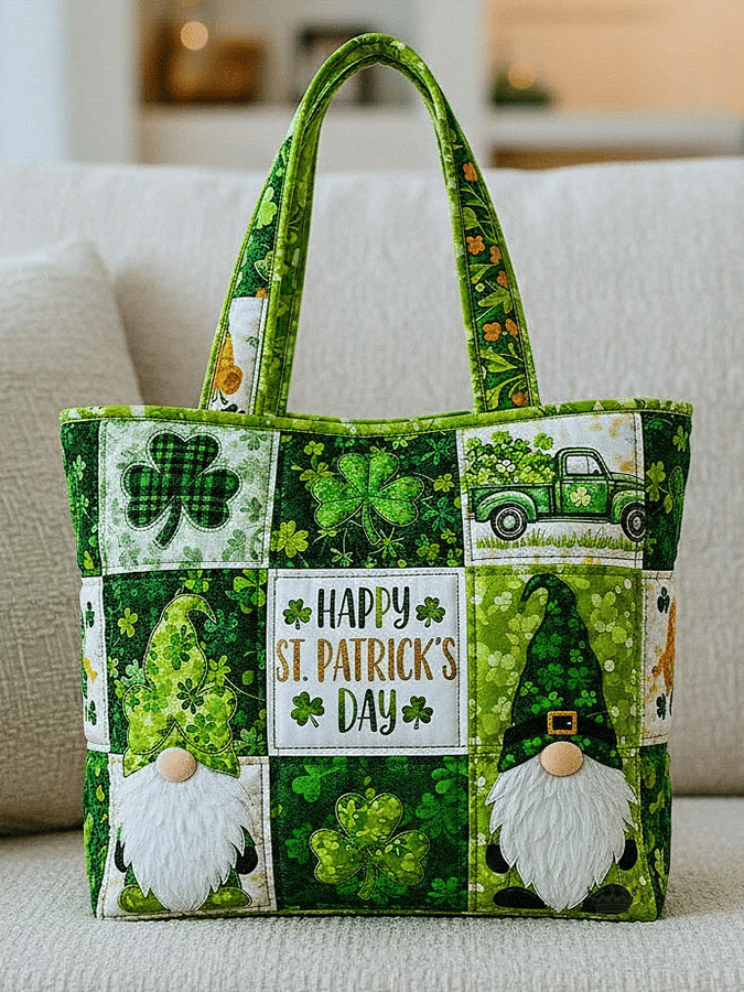 Happy Saint Patrick's Day Irish Quilted Bag