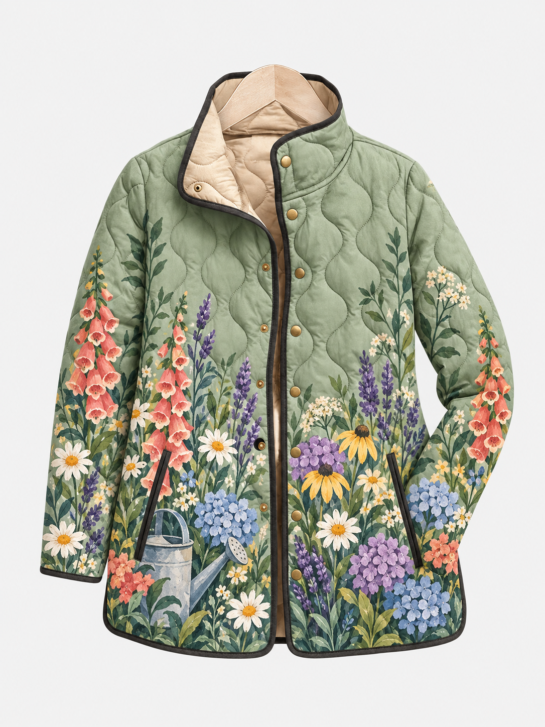 Colorful Wildflower Meadow Quilted Jacket