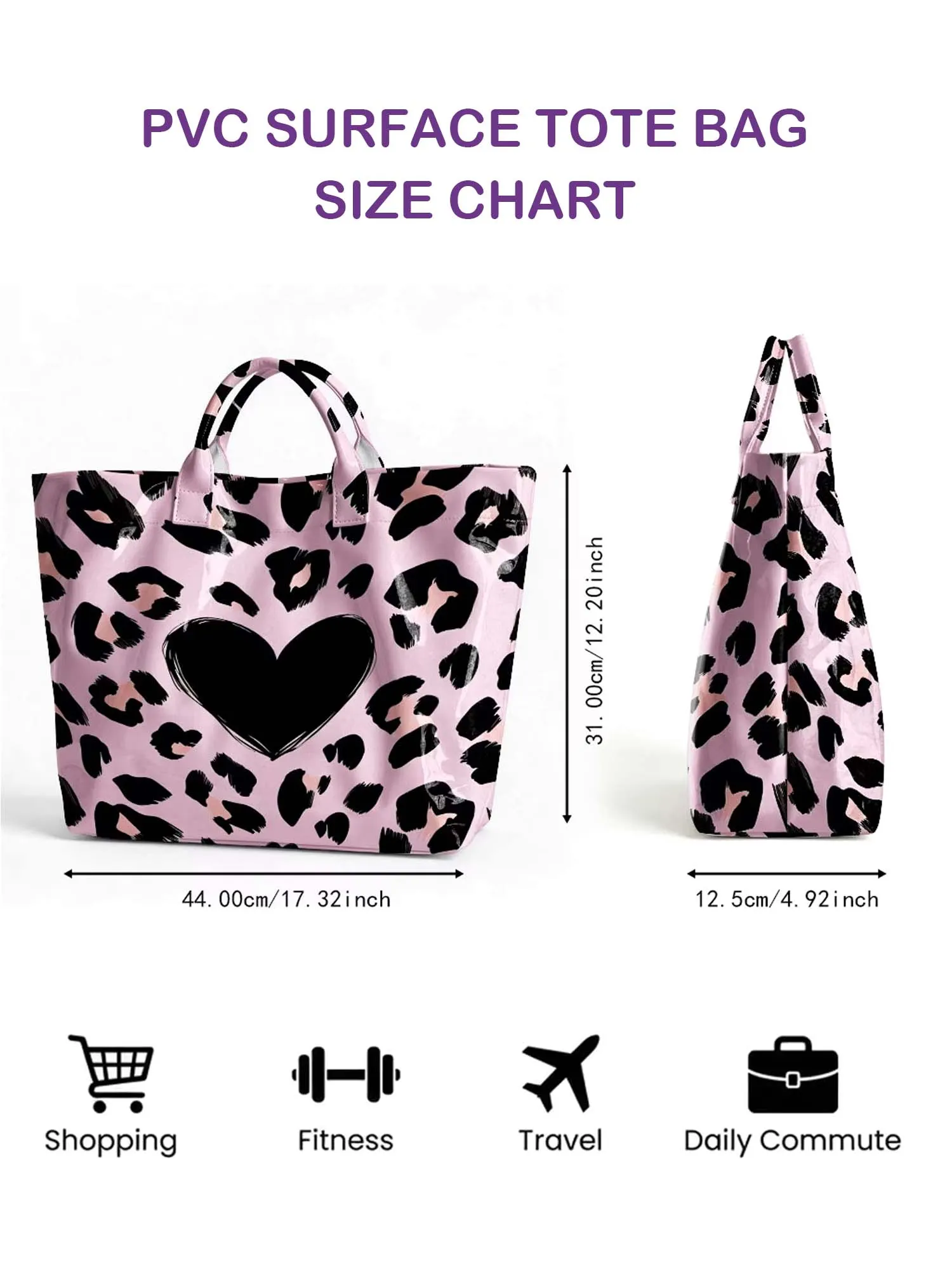 Mermaid Seashell Ocean PVC Beach Tote Bag