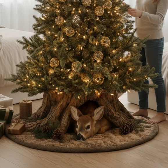 Deer Quilted Tree Skirt