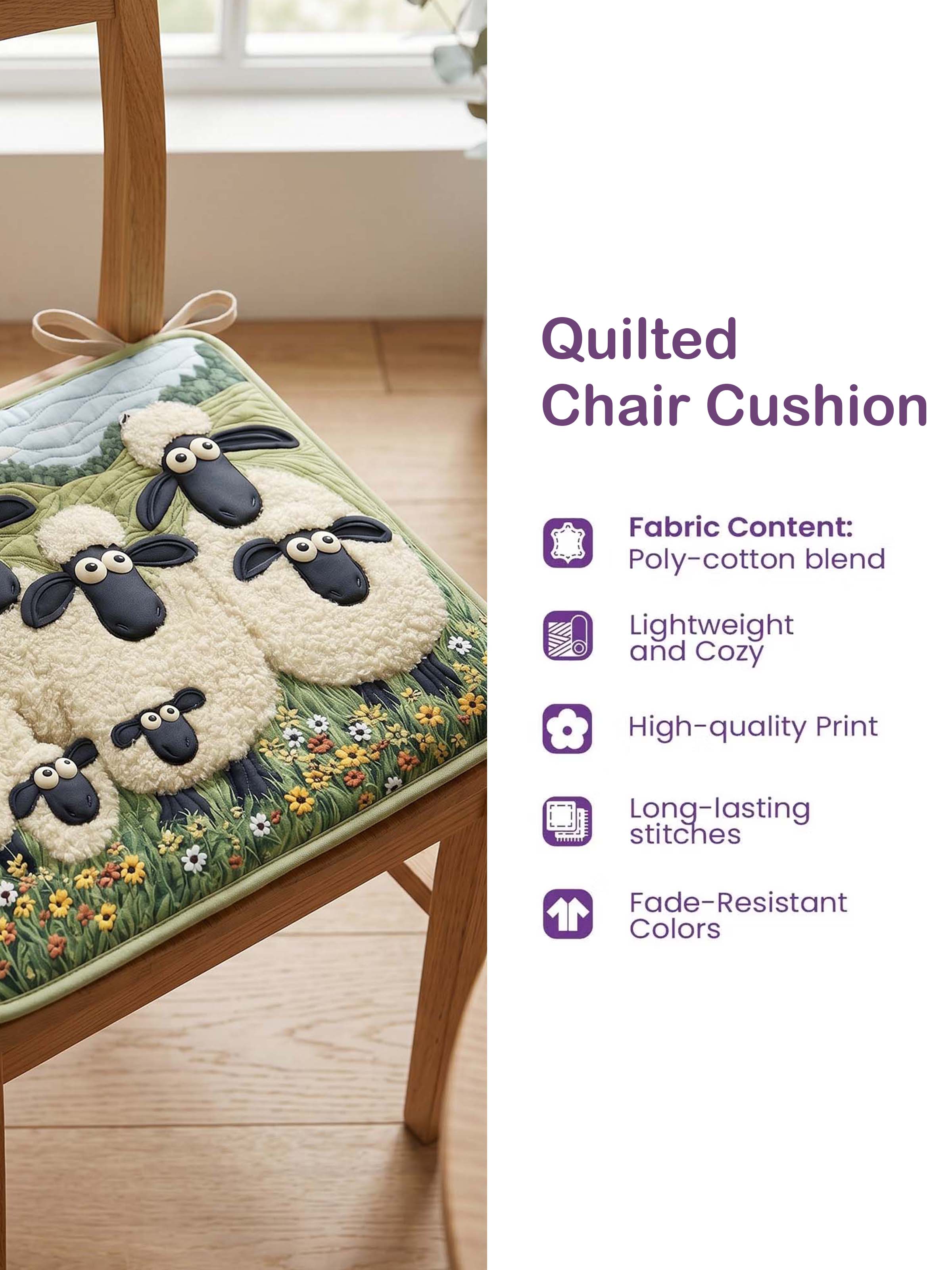 Corgi Pumpkin Patch Halloween Quilted Chair Cushion